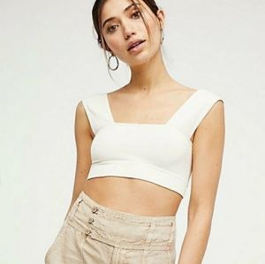NWOT Free People Ivory Crop Top (M/L)